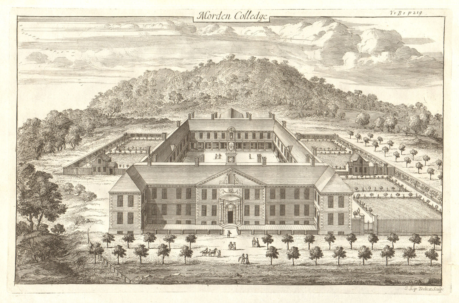 'Morden Colledge'. Morden College, Blackheath, London. STOW/STRYPE 1720 print